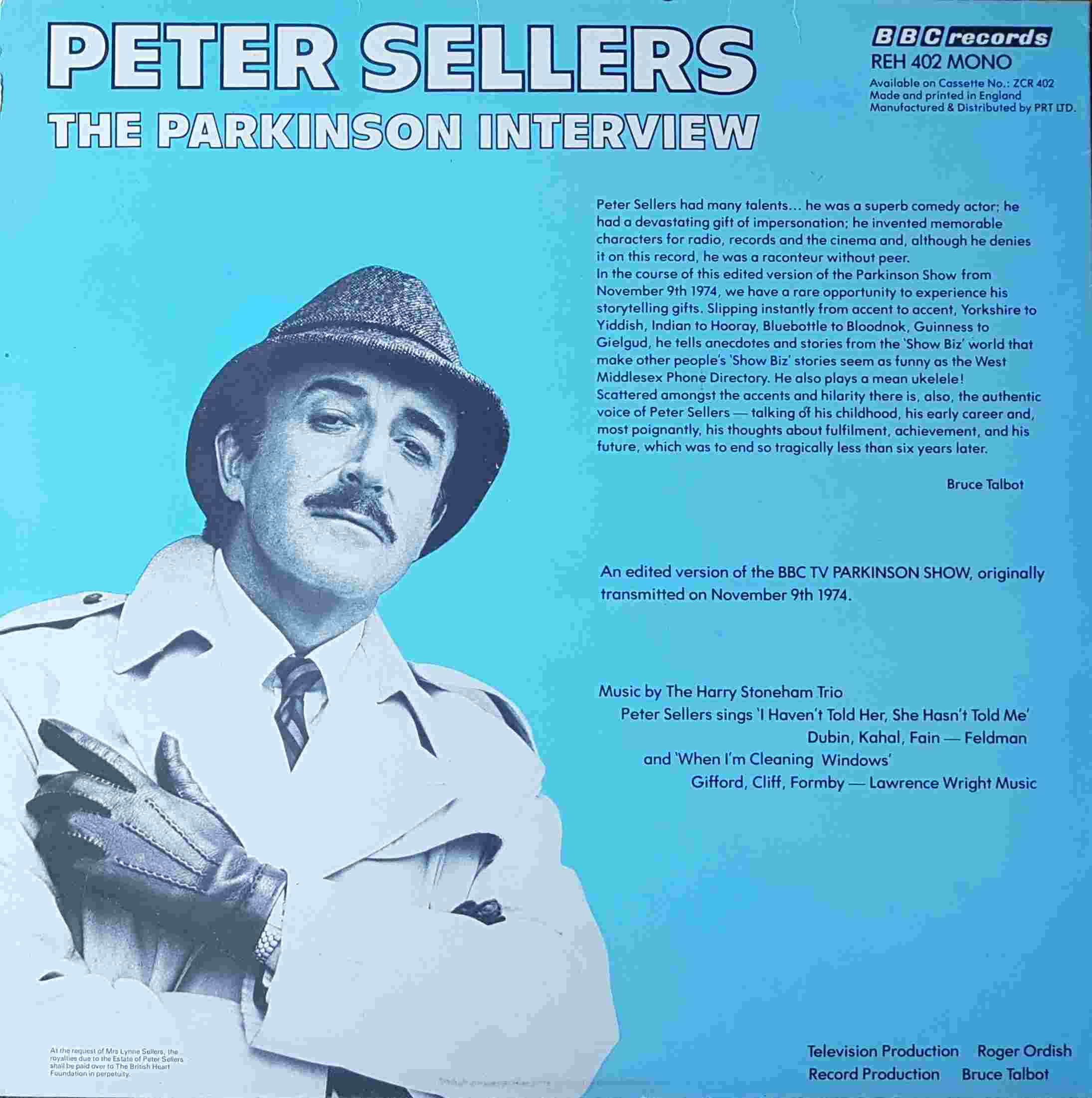 Picture of REH 402 Peter Sellers - The Parkinson interview by artist Peter Sellers / Michael Parkinson from the BBC records and Tapes library